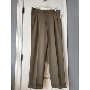 NEW Brooks Brothers 1818 Madison Men's Brown Wool Dress Pants 35x34 NWT $168